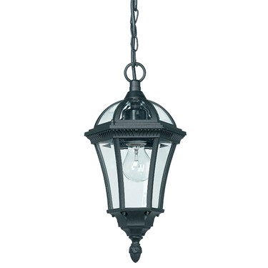 Endon Drayton Traditional Outdoor Pendant Light - Black - IP44