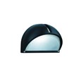 Searchlight Outdoor & Porch Wall Light- Black Aluminium - Half Moon
