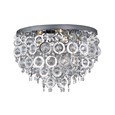 Searchlight Nova Flush Ceiling 5 Light - Chrome - Rings & Droplets