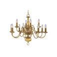 Searchlight Flemish 12 Light Chandelier - Antique Solid Brass