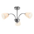 Caprice 3 Light Semi Flush Ceiling Light with Opal Glass Shades