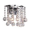 Senza Chrome & Crystal Ball Droplets Double Wall Light - Modern Wall Fixture