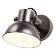 New York Modern Industrial Wall Light - Matte Black Finish - Black Braided Cable