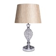 Hannah Luxury Elegant Chrome & Crystal Table Lamp with Charcoal Gold Shade