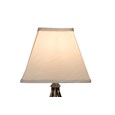 King Square Tapered Cream Satin Table Lamp Shade