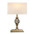 Kingswood Barley Twist Rectangular Base Traditional Table Lamp - Antique Brass