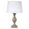 Fengate Stone Effect Table Lamp with Ivory Pleat Shade