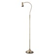 Heavyweight Modern Antique Brass Reading Floor Lamp with LED Daylight Bulb