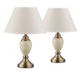 Bailey Small Cream Antique Table Lamp with Linen Shade