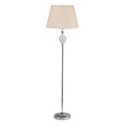 Hannah Floor Lamp Chrome with Natural Linen Shade