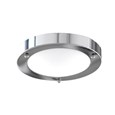 Searchlight Bathroom Flush Light - Domed Opal Glass Diffuser - Chrome
