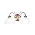 Searchlight Milanese Double Wall Light - Antique Brass - Alabaster Glass