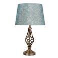 Queenswood Table Lamp - Antique - Blue Linen