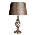 Queenswood Table Lamp Antique with Dark Charcoal Linen Shade