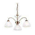 Searchlight Milanese Ceiling 3 Light - Antique Brass - Alabaster Glass
