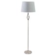 QUEENSWOOD FLOOR LAMP SILVER – GREY LINEN