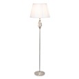 Queenswood Traditional Barley Twist Silver Floor Lamp with Ivory Pleated Shade
