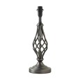 Queenswood Classic Barley Twist Table Lamp Base Only - Pewter Grey