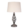 Queenswood Pewter Table Lamp with Ivory Shade