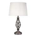 Queenswood Pewter Table Lamp with Ivory Pleated Shade