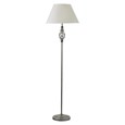 Queenswood Pewter Floor Lamp with Natural Linen Shade