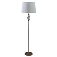 QUEENSWOOD FLOOR LAMP PEWTER – GREY LINEN