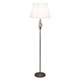 Queenswood Pewter Floor Lamp with Ivory Pleated Shade