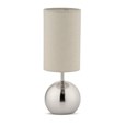 Bedford Modern Silver Brushed Metal Ball Small Touch Control Table Lamp