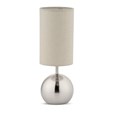 Modern Silver Brushed Metal Ball Small Touch Control Table Lamp