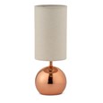 Bedford Modern Copper Brushed Metal Ball Small Touch Control Table Lamp