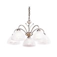 Searchlight Milanese Ceiling 5 Light - Antique Brass - Alabaster Glass