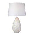 Origami Table Lamp with Ivory Linen Shade