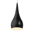 Modern Black Teardrop Pendant Ceiling Light - Adjustable Cable