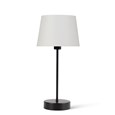 Stockholm Black Cup Stick Table Lamp with Lorenzo Cream Shade