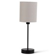 Stockholm Black Cup Stick Table Lamp with Cylinder Shade