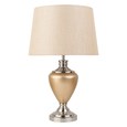 Hepburn Large Ceramic Table Lamp with Matching Shade - Champagne Gold & Silver