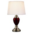 Malham Small Touch Control Table Lamp Red with Ivory Pleated Shade