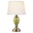 Malham Small Touch Control Table Lamp Green with Ivory Pleated Shade