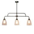 Tripoli 3 Light Bar Pendant Ceiling Light with Clear Glass Shades