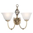 Kingswood Barley Twist Traditional Double Wall Light with Alabaster Glass