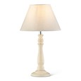 Camden Candlestick Table Lamp with Natural Linen Shade - Cream & Gold