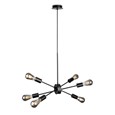 Alpha Industrial Modern Black Sputnik Style 6 Light Pendant Ceiling Light