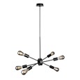 Alpha Industrial Black 6 Light Pendant Ceiling Light