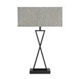 X Statement Table Lamp Black CW Blue Shade