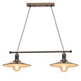 Stockborough Twisted Cable Twin Ceiling Pendant Light - Antique Brown