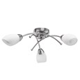 Albany 3 Light Semi Flush Ceiling Light with Opal Glass Shades