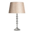 Bergen Slimline Silver Chrome Candlestick Table Lamp with Charcoal Gold Shade