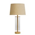 Arezo Gold Table Lamp with Beige Linen Shade