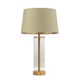 Arezo Gold Table Lamp with Green Gold Lined Shade