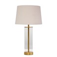 Arezo Gold Table Lamp with Natural Linen Shade